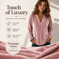 Women's Elegant Velvet V-Neck Top