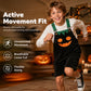 Kids Halloween Pumpkin Corduroy Overalls Suspender Shorts with Pockets