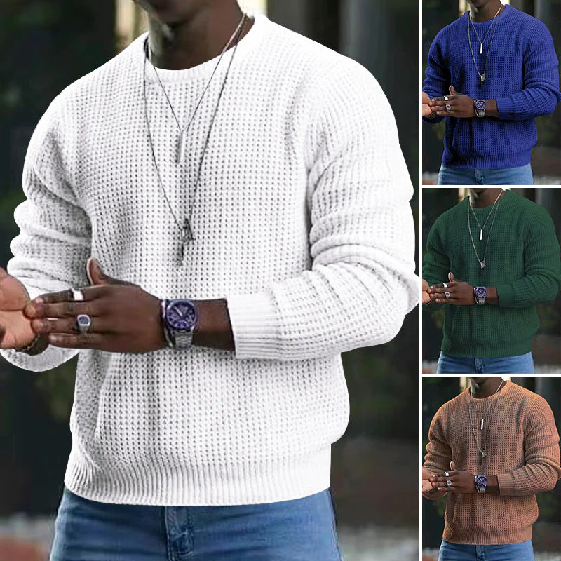 ✨The 2026 collection with 50% off 🎁JMIERR Men’s crew-neck jumpers – soft, relaxed jumpers, classic long-sleeved jumpers with ribbed hems