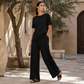 Women's Loose-Fit Top & Wide-Leg Pants Set