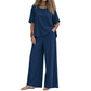 Women's Loose-Fit Top & Wide-Leg Pants Set