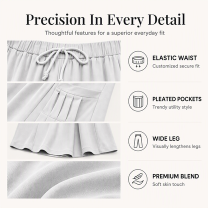 ☀️👖 Wide-Leg Cotton Linen Pants – Versatile Pairing for Work, Weekends & Travel