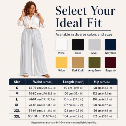 ☀️👖 Wide-Leg Cotton Linen Pants – Versatile Pairing for Work, Weekends & Travel