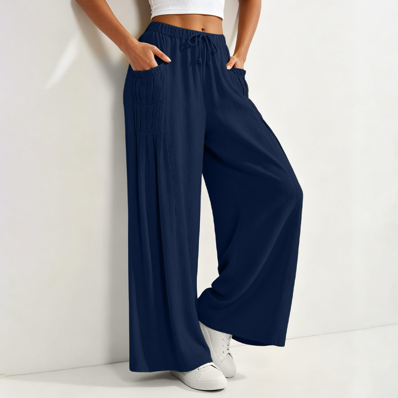 ☀️👖 Wide-Leg Cotton Linen Pants – Versatile Pairing for Work, Weekends & Travel