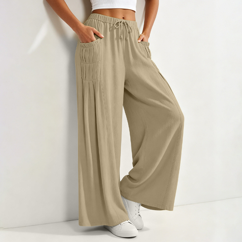 ☀️👖 Wide-Leg Cotton Linen Pants – Versatile Pairing for Work, Weekends & Travel