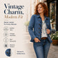 Women's Double Breasted Ruffle Denim Jacket