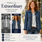 Women's Double Breasted Ruffle Denim Jacket