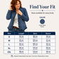 Women's Double Breasted Ruffle Denim Jacket