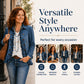 Women's Double Breasted Ruffle Denim Jacket