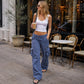👖 New arrival ✨Women's Vintage Wide Leg Cargo Pants