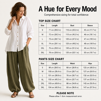 Women's Loose Shirt & Draped Pants Set