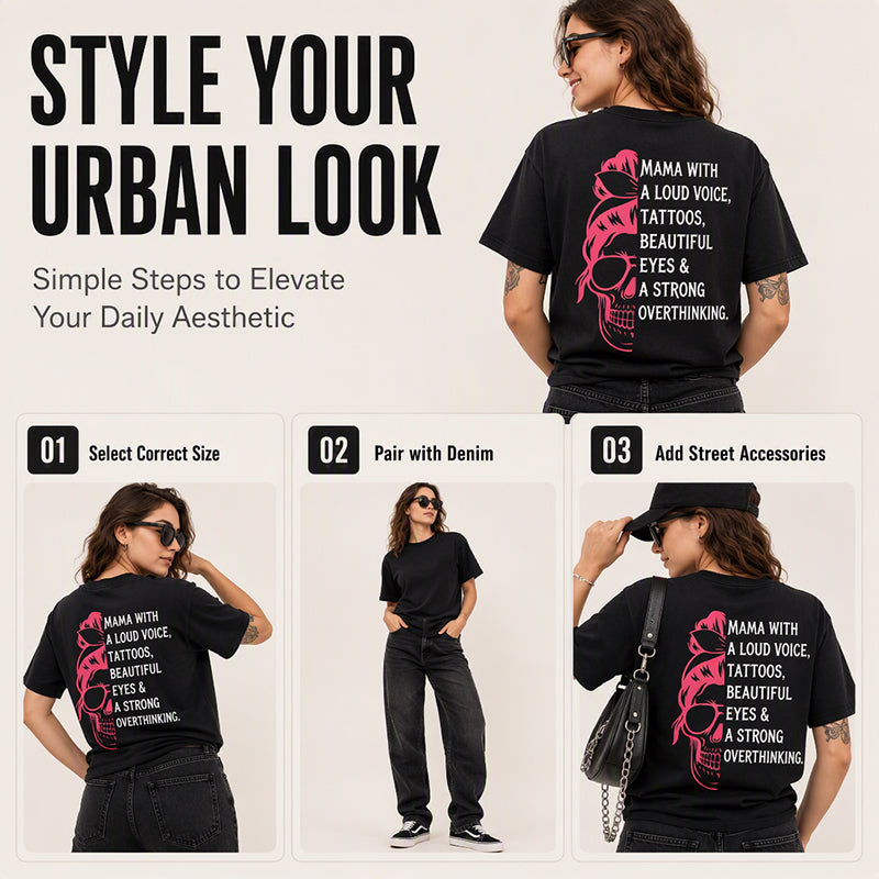 ⌛Limited-Time Offer-Women's Skull Graphic Print T-Shirt
