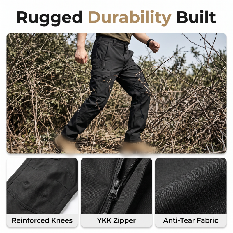 Men's Outdoor Warm Multi-Pocket Hiking Pants