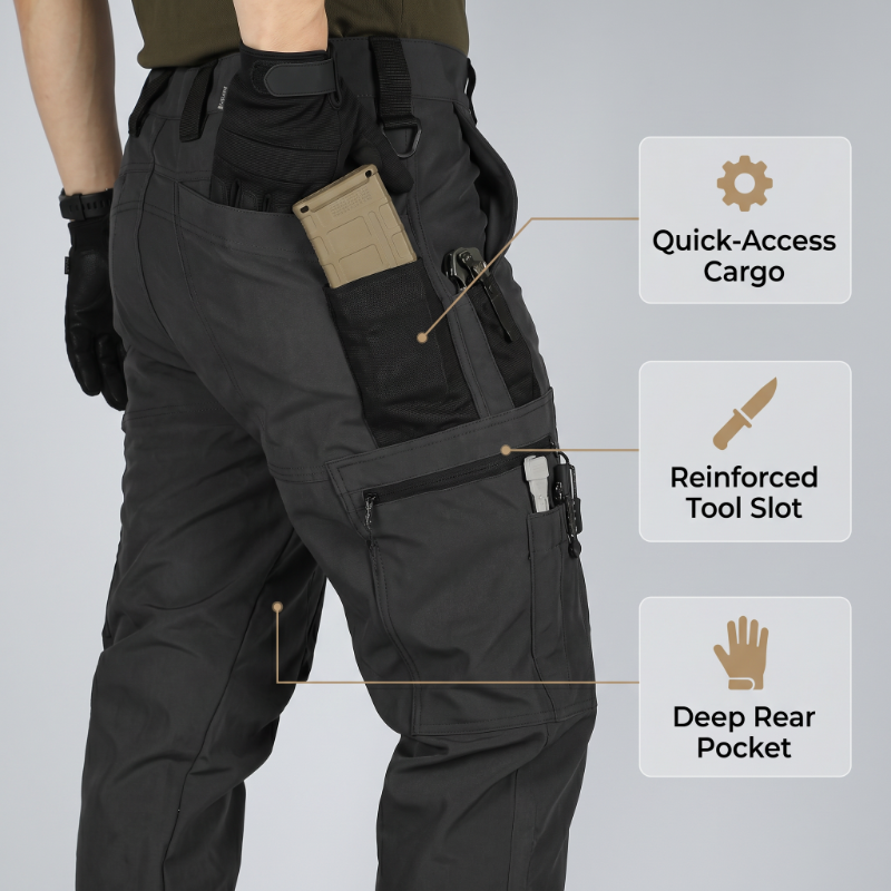 Men's Outdoor Warm Multi-Pocket Hiking Pants