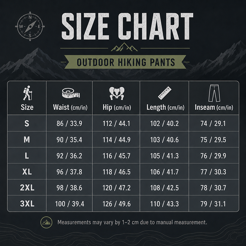 Men's Outdoor Warm Multi-Pocket Hiking Pants