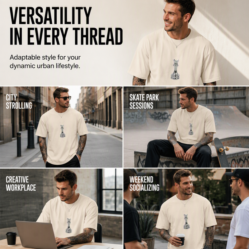 Men's Chess Graphic Crew Neck T-Shirt