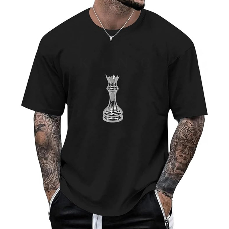 Men's Chess Graphic Crew Neck T-Shirt