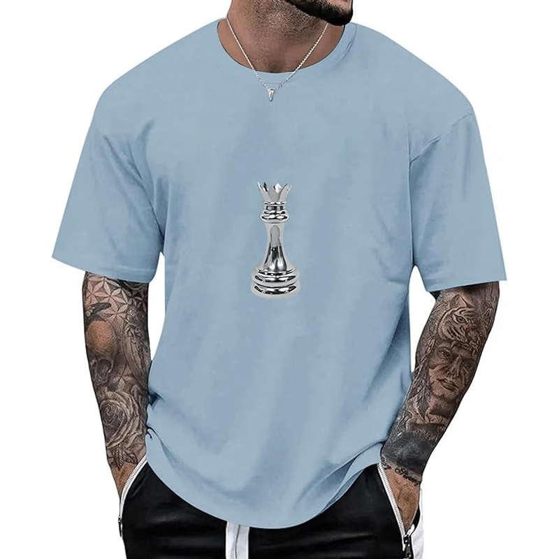 Men's Chess Graphic Crew Neck T-Shirt