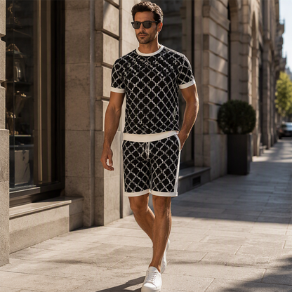 Men's Casual Top & Shorts 2-Piece Set