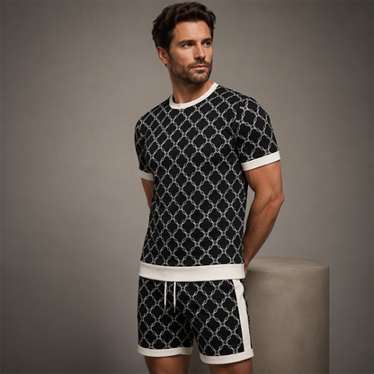 Men's Casual Top & Shorts 2-Piece Set