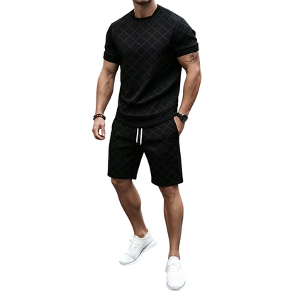Men's Casual Top & Shorts 2-Piece Set