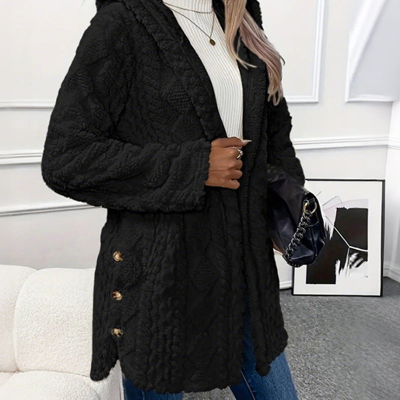 Women's Hooded Button Down Jacket
