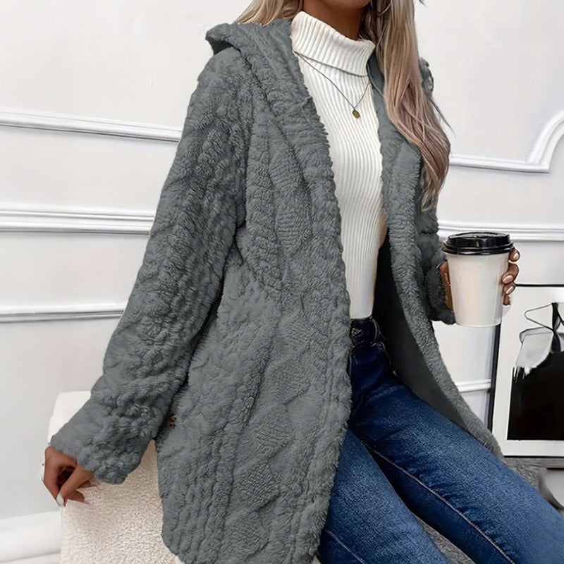 Women's Hooded Button Down Jacket