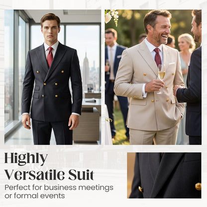 Men's Slim Fit Jacket & Pants 2-Piece Suit