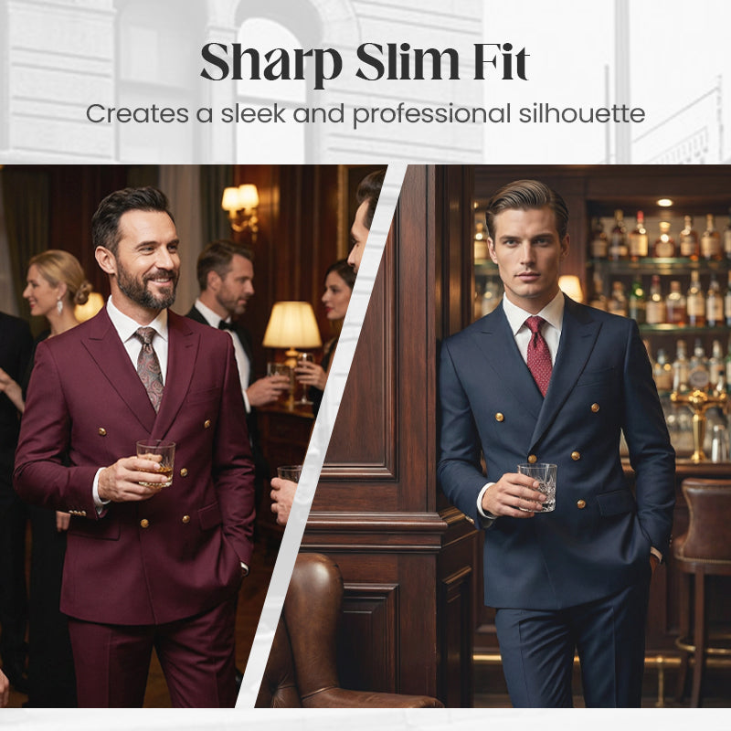 Men's Slim Fit Jacket & Pants 2-Piece Suit