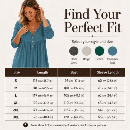 New Arrivals🛍️Women's V-Neck Button Pleated Dress