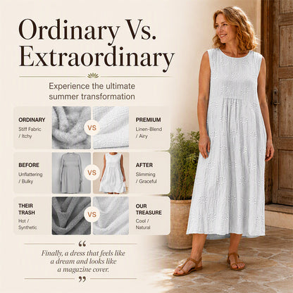 ⏰Last Day Sale 50% Off💃Women's Sleeveless Linen Dress