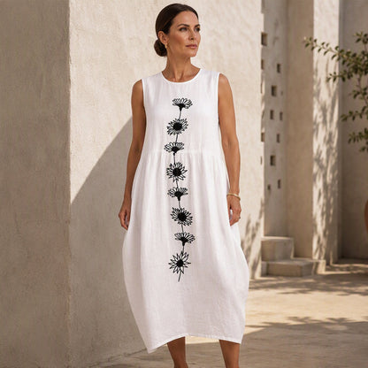 ⏰Last Day Sale 50% Off💃Women's Sleeveless Linen Dress