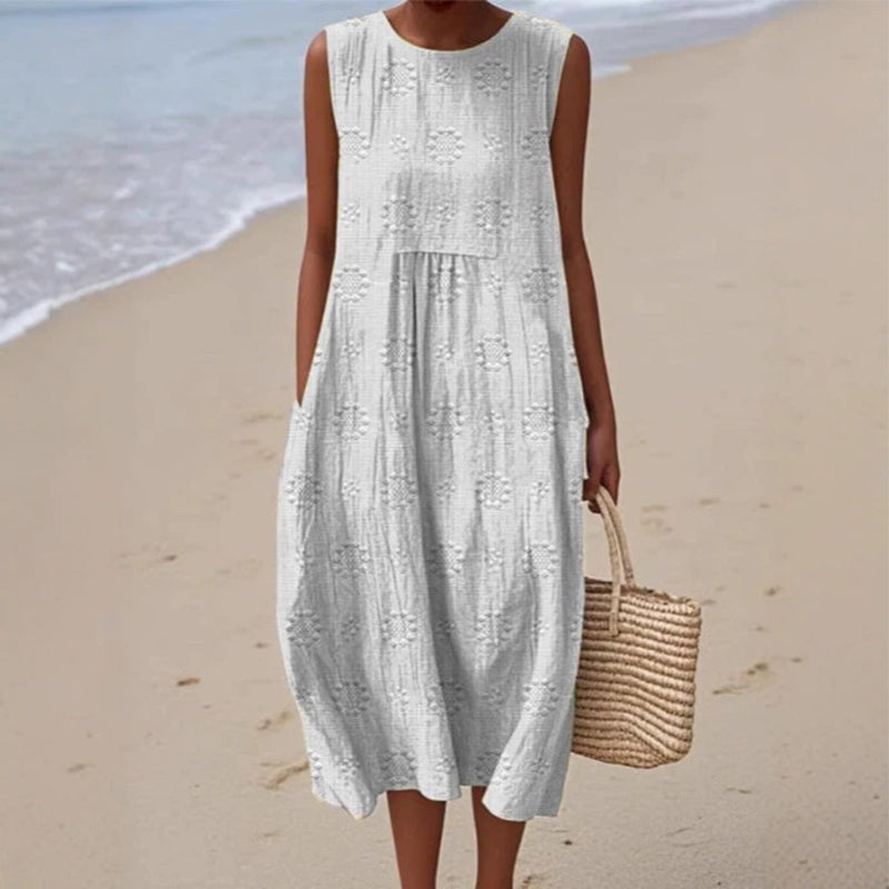⏰Last Day Sale 50% Off💃Women's Sleeveless Linen Dress
