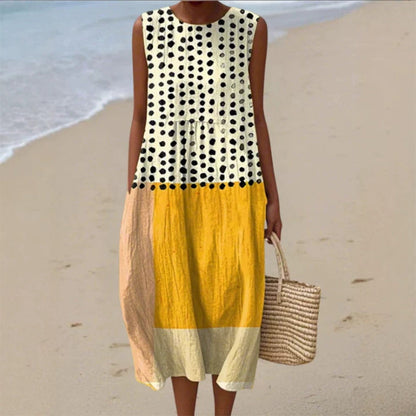 ⏰Last Day Sale 50% Off💃Women's Sleeveless Linen Dress