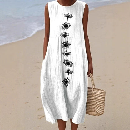 ⏰Last Day Sale 50% Off💃Women's Sleeveless Linen Dress