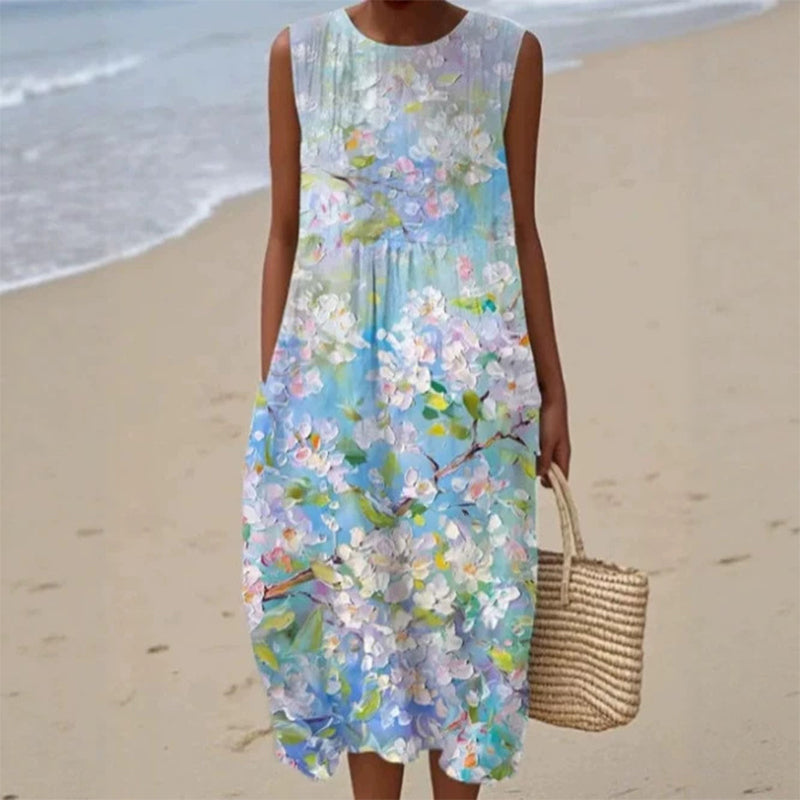 ⏰Last Day Sale 50% Off💃Women's Sleeveless Linen Dress