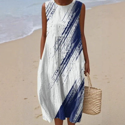 ⏰Last Day Sale 50% Off💃Women's Sleeveless Linen Dress