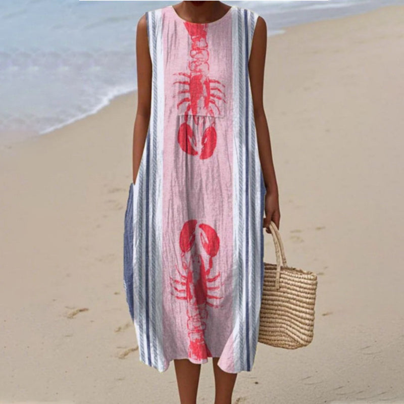 ⏰Last Day Sale 50% Off💃Women's Sleeveless Linen Dress