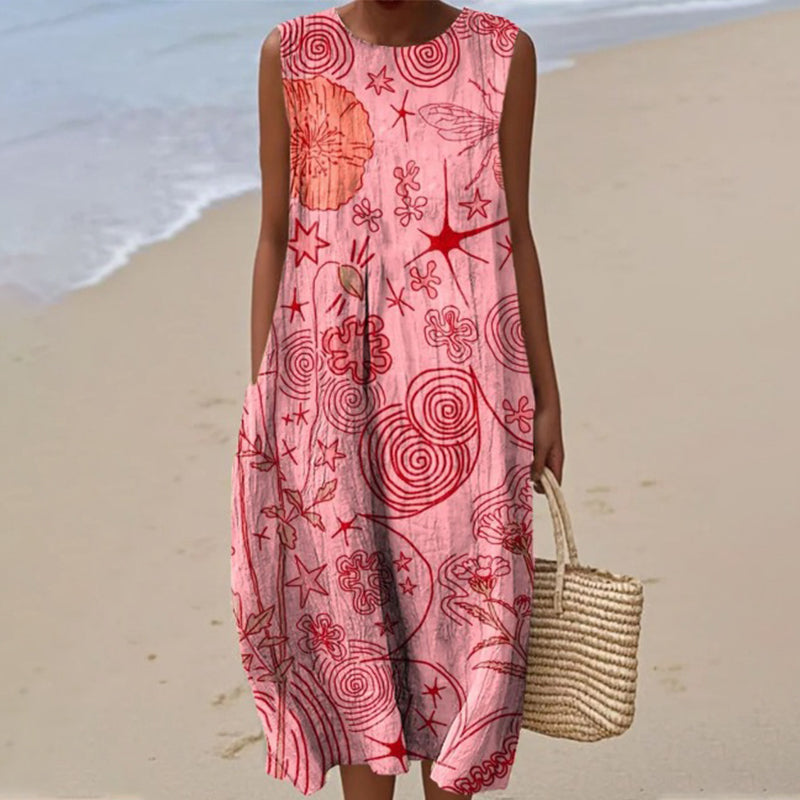 ⏰Last Day Sale 50% Off💃Women's Sleeveless Linen Dress