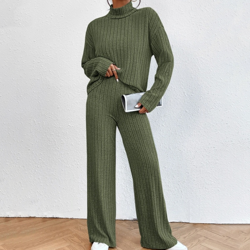 Women's Cozy Ribbed Knit 2-Piece Set