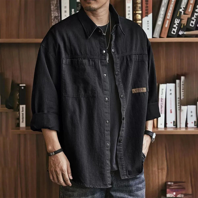 Men's Long Sleeve Loose-Fit Utility Shirt