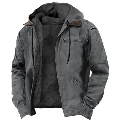 Men's Warm Hooded Work Jacket