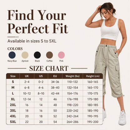 Women's Lightweight Quick Dry Cargo Capri Pants