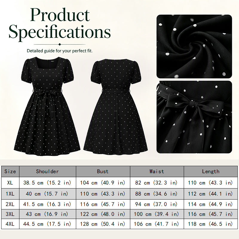 ⌛Limited-Time Offer-Women's Plus Size Polka Dot Dress 