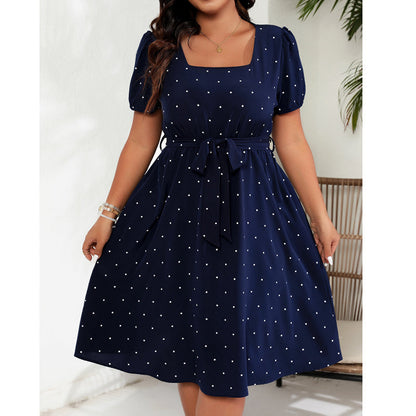⌛Limited-Time Offer-Women's Plus Size Polka Dot Dress 