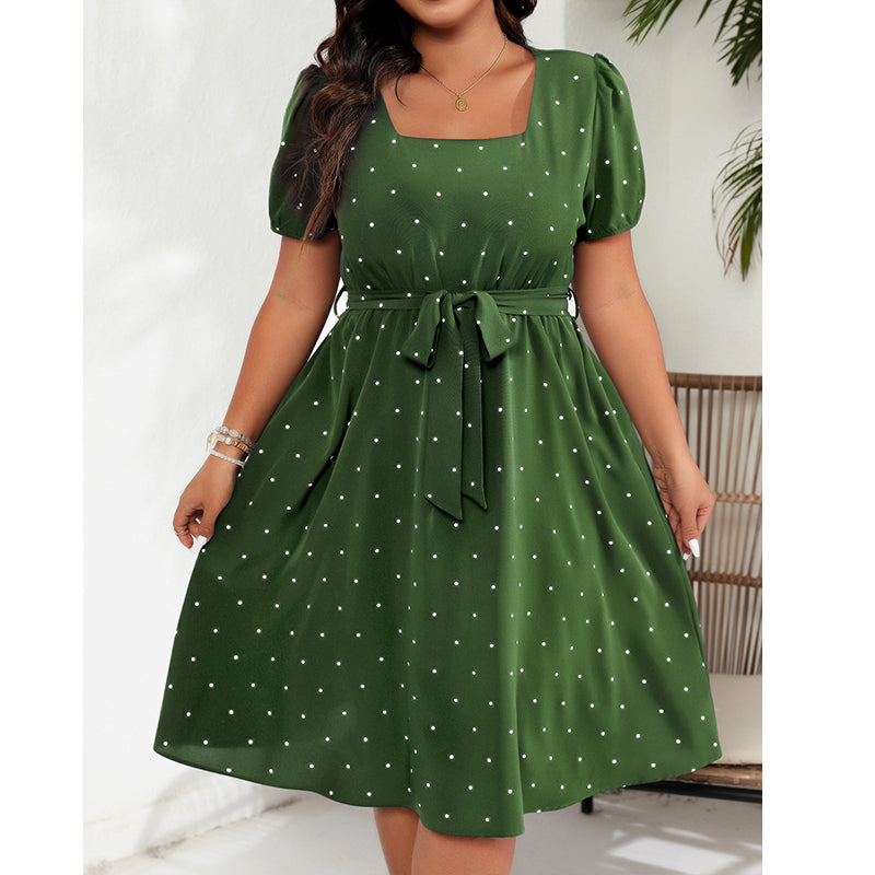 ⌛Limited-Time Offer-Women's Plus Size Polka Dot Dress 