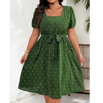 ⌛Limited-Time Offer-Women's Plus Size Polka Dot Dress 
