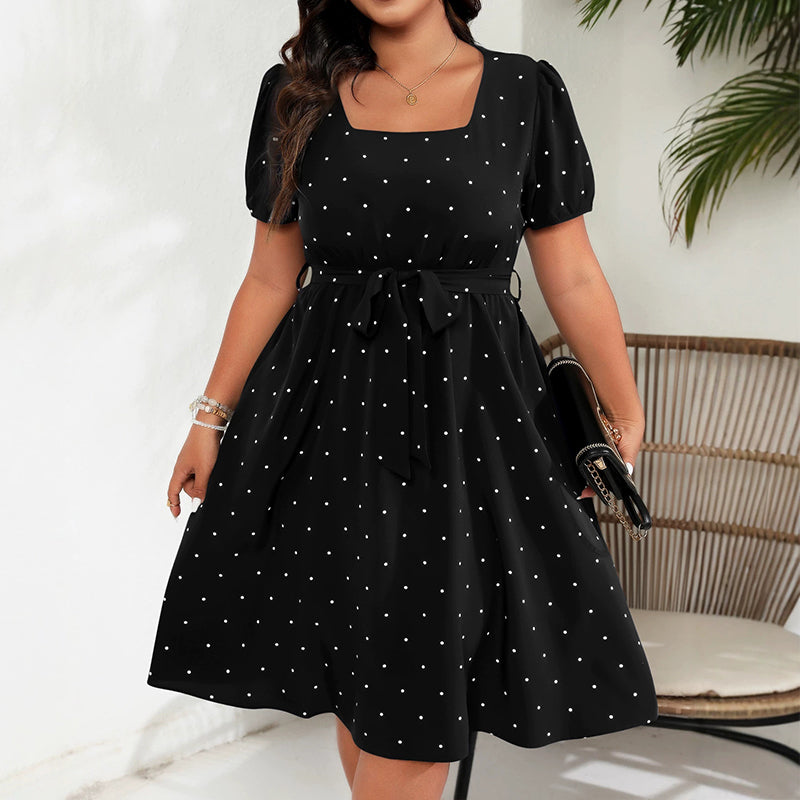 ⌛Limited-Time Offer-Women's Plus Size Polka Dot Dress 