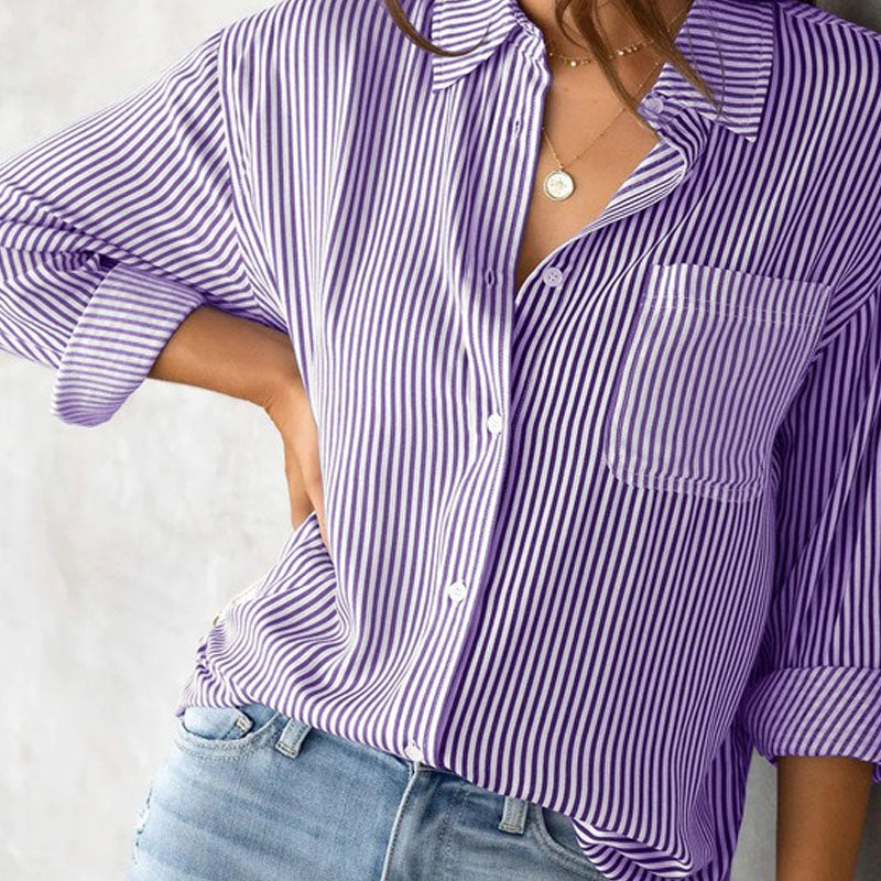 Women Casual Striped Shirt