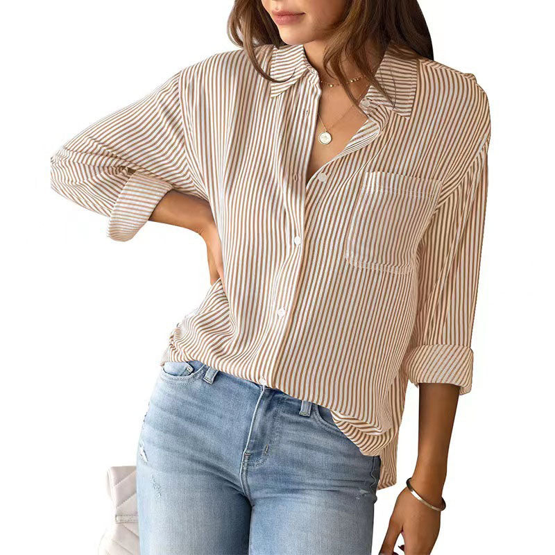 Women Casual Striped Shirt